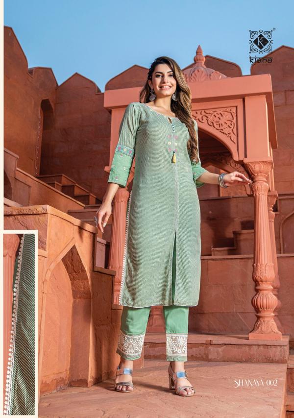 Kiana Shanaya Fancy Casual Kurti With Bottom Collection